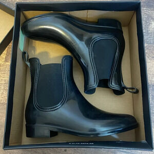 INC international concepts Raelynn black rain boots new in box